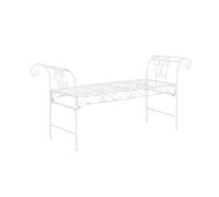Banco de jardín cossila hasta 200 k metal 70 x 147 x 46 cm - blanco [en.casa]