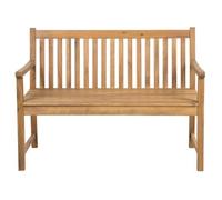 Banco De Jardín De Madera De Acacia Marrón Claro 120 Cm Con Listones Estilo Rústico Vivara