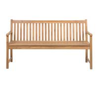 Banco De Jardín De Madera De Acacia Marrón Claro 160 Cm Con Listones Estilo Rústico Vivara