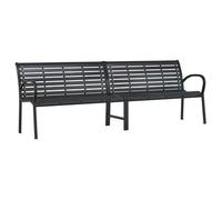 Banco De Jardín Doble De Acero Y Wpc 231 Cm Vidaxl