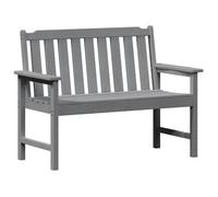 Banco De Jardín Gris Claro 120 X 59 X 88 Cm Hdpe Vidaxl