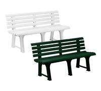 Banco de Jardín Orchidea Sin Brazos en Polipropileno Verde 145x49x74 Cm