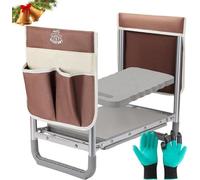 Banco de jardín plegable Unyqoos® – Rodilleras de 10,2 inch de ancho para apoyar las rodillas o sentarse, taburete de jardín con capacidad de hasta 170 kg, con protectores de rodilla de EVA, 2 bolsill