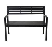 BANCO DE JARDIN POLIURETANO NEGRO 115X55X85