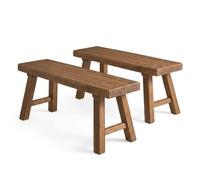 Banco de Madera for Comedor de 50-180 cm, Juego de 2, Bancos de Pasillo de Madera Maciza, Asiento de Entrada Estrecho, Bancos Interiores Resistentes for Cocina(L:100 x W:26 x H:40cm)