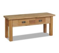 Banco De Recibidor De Madera De Teca Maciza 90x30x40 Cm Vidaxl
