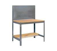 Simonrack Banco de trabajo taller BT2, 600 kg, 1445x1210x610 mm, 1 cajón, Gris/Madera