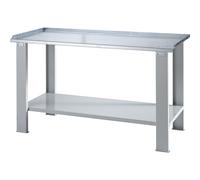 Banco de trabajo en sistema modular eurokraft basic, altura 850 mm, tablero de trabajo de chapa de acero