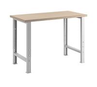Banco de trabajo en sistema modular LISTA, altura 740 - 1090 mm, sin módulos inferiores