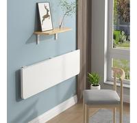 Banco de trabajo plegable montado en la pared, mesa plegable con hojas abatibles, mesa flotante que ahorra espacio para lavandería, oficina, cocina y comedor, madera maciza, 60 x 40 pulgadas