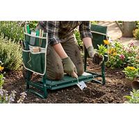 Banco de trabajo plegable para labores de jardinería con bolsillos