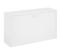 Banco de zapatos blanco 80 x 24 x 45 cm armario almacenamiento entrada | Diseño limpio, asiento cómodo, capacidad 5-6 pares, estructura robusta, uso diario