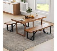 Banco Halbank - Banco para zapatos - Banco con asiento - Banco con espacio de almacenamiento - Banco para comedor - Con estructura metálica resistente
