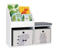 Banco infantil Banco de lectura Estantería con asiento Cofre Estantería