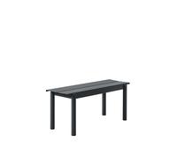 Banco Lineal de Acero 110x34 cm cm Negro