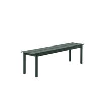 Banco Lineal de Acero 170x34 cm Verde Oscuro