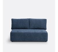 Banco modular 2 plazas de chenilla jaspeada Monica. Talla 2 plazas. Color Azul Oscuro