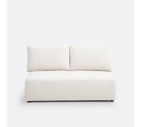 Banco modular 2 plazas de chenilla jaspeada Monica. Talla 2 plazas. Color Crudo