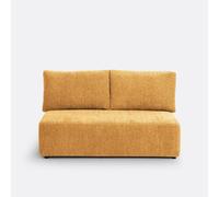 Banco modular 2 plazas de chenilla jaspeada Monica. Talla 2 plazas. Color ocre