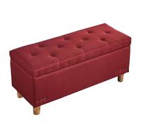 Banco multiusos rojo para entrada, dormitorio, sala de estar, reposapiés, asiento de oficina (100 x 40 cm)