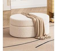 Banco otomano tapizado de almacenamiento con tapa abatible, reposapiés para sala de estar, dormitorio, entrada