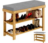 Banco para zapatos Madera de acacia certificada FSC® 90x30x48cm