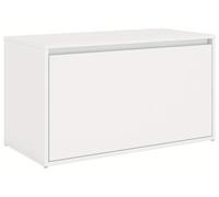 Banco pequeño - Banco de pared - Banco para sentarse - Banco para zapatos - Repisa para ventana - Madera laminada blanca - Compacto, 80x40x45 cm