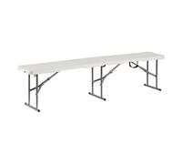 Banco plegable (carga máxima de 300kg) 183x28x43cm fabricado en plás