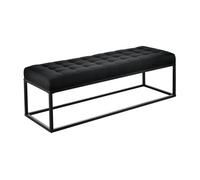 Banco salta tapizado/alcolchado tela / metal 120 x 40 x 38 cm negro [pro.tec]