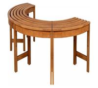 Banco semicircular male sin respaldo 250 cm madera teca ø 250 cm