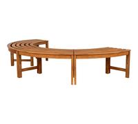 Banco semicircular Male sin respaldo 250 cm Teca
