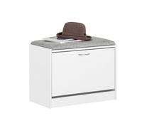Banco zapatero con 1 solapa sobuy fsr16-hg blanco 60x30x46cm 60 cm