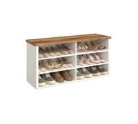 Banco zapatero con asiento y estantes ajustables