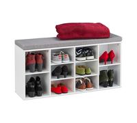 Banco zapatero recibidor estantería para zapatos mueble organizador acolchado