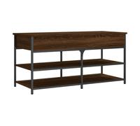 Banco zapatero urma 2 estantes roble oscuro 50x100x42,5 cm