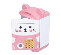 Bancos de Dinero con Bloqueo de código de Huella Digital electrónica para niños, Mini cajero automático con Desplazamiento automático, Hucha, máquina de Contar Historias con un Clic y luz Musical
