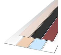 banda de umbral para puertas, Tira de transición piso aluminio, tira divisoria plana, cubre pisos laminados/madera/LVT - juntas placa metal(White,3.5cm/1.37in)