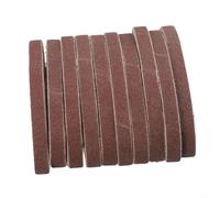 Bandas de lijado de óxido de aluminio de 10 x 330 mm para madera y metal, juego de 50 piezas de granos surtidos, herramienta de pulido