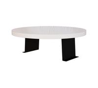 Bandeja ajustable para sofá kuleskyd ø34cm - color crema [en.casa]