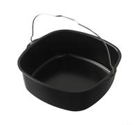 Bandeja antiadherente de acero de aluminio para pasteles, freidora de aire, accesorio de cocina multiusos para hacer pasteles y otros platos para hornear (8 pulgadas)