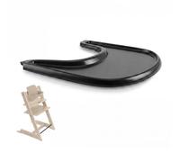 Bandeja compatible con trona Stokke Tripp Trapp, accesorio para baby set, bandeja infantil para trona, fácil de limpiar, sin BPA, HANELLE (Negro)