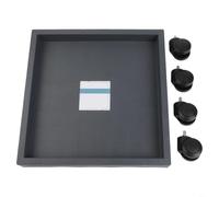 Bandeja cuadrada para macetas, plataforma rodante resistente con ruedas | Bandeja cuadrada resistente para macetas, soporte móvil para macetas con ruedas, base rodante para jardín al aire libre