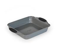 Bandeja cuadrada perlada RH01913EU de Russell Hobbs® | Antiadherente | Acero al carbono | 27 cm | Mangos de silicona | Gris mate