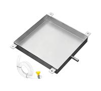 Bandeja de Acero Inoxidable Bandeja Recoge Agua Bandeja Resistente | Bordes Doblados Seguros Bandeja Higiénica for Ganado, Cultivo de Hierbas, Desagüe Condensado(47x28x2in)