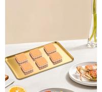 Bandeja de acero inoxidable para asar con forma rectangular espaciosa para acomodar múltiples artículos simultáneamente para cocinas familiares (negro)