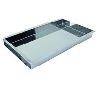 Bandeja de acero inoxidable para tartas, dimensiones 530 x 320 x 50 mm, tipo S