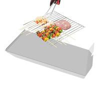 Bandeja de de acero inoxidable resistente de repuesto | Deflector de calor de acero inoxidable para barbacoa, patio, jardín, camping, al aire libre, pellets para mujeres y hombres