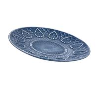 Bandeja de decoración de madera azul 35x35x3 cm