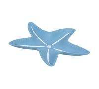 Bandeja de decoración estrella de madera azul 34x31x3 cm