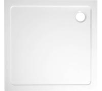 Bandeja de ducha Aqualine TECMI, de mármol sintético, cuadrada, 70x70 cm, color blanco